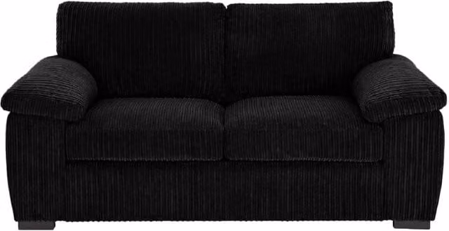 SOFASELECTION UK Amalfi 2 Seater Jumbo Cord Sofa in Black