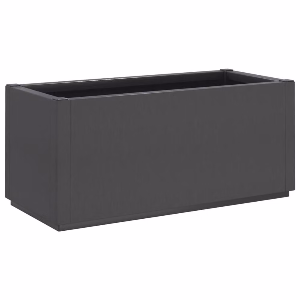 Berkfield Home Garden Planter Tub in Grey, W: 80 cm, D: 36 cm, H: 35 cm – 2