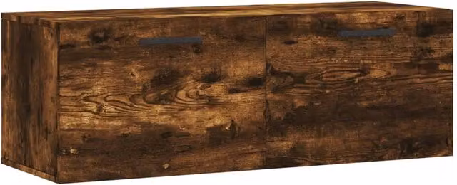 Berkfield Home Smoked Oak Wall Cabinet in Brown, W/D/H: 100 x 36.5 x 35 cm