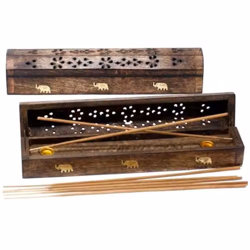 KDMD Natural Mango Wood Smoke Boxes in Brown – 1