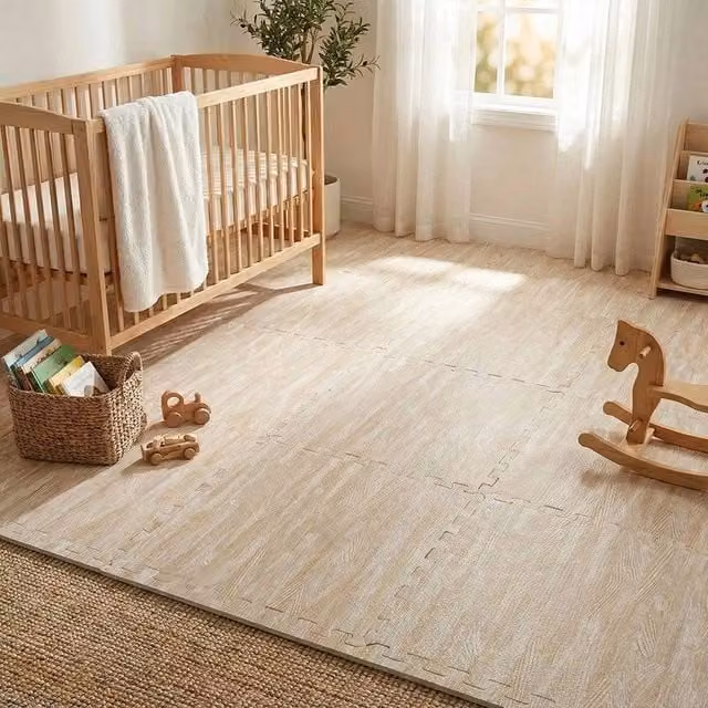 EONLION 10-Pack Soft Foam Floor Mats in Beige, W/D: 100 x 100 cm – 1