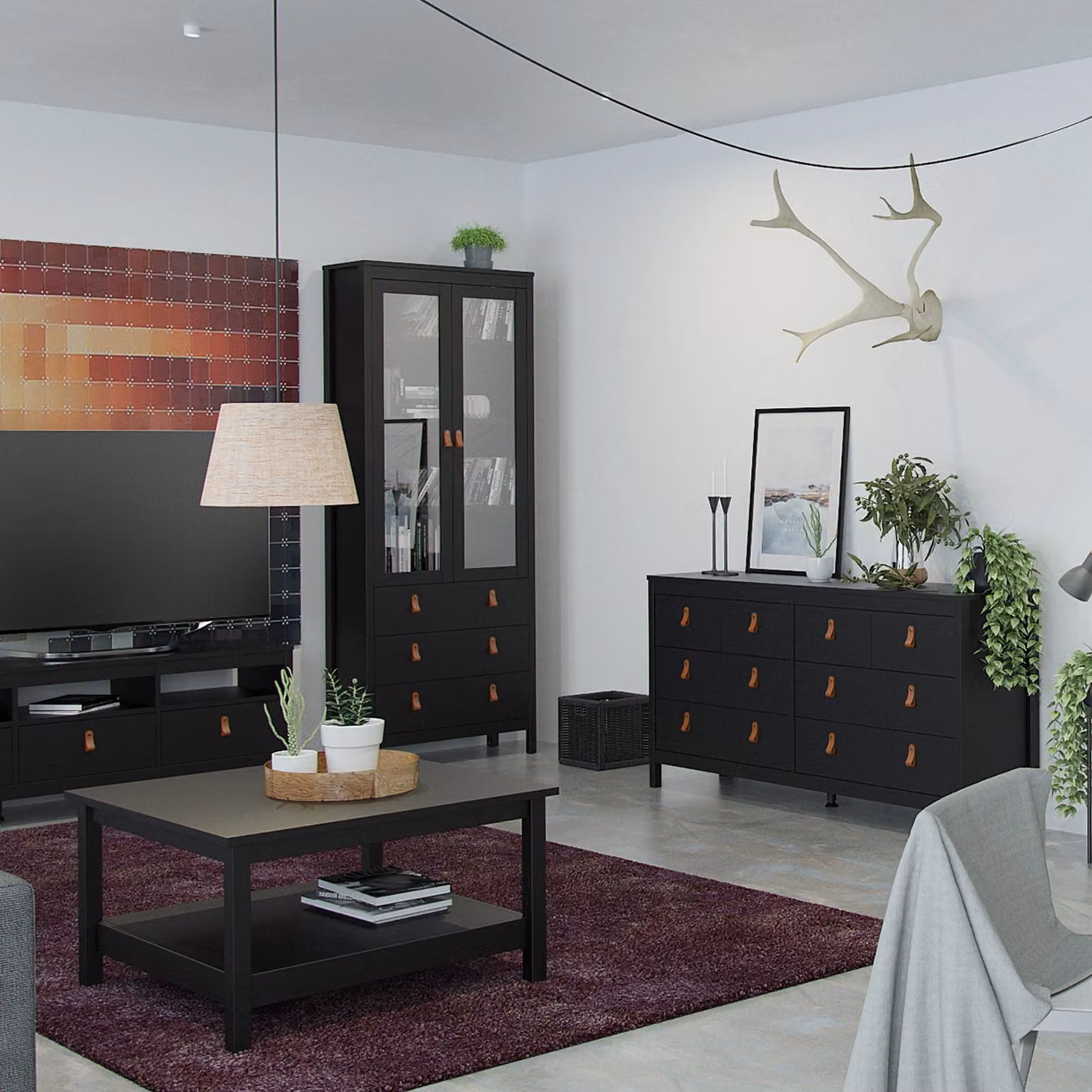 Furniture To Go Barcelona Double Dresser with 8 Drawers in Black – 3