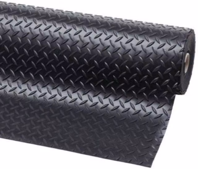 Ark Mat Rubber Flooring Matting in Black Willow Pattern, W: 5 m, D: 1.8 m, H: 0.3 cm