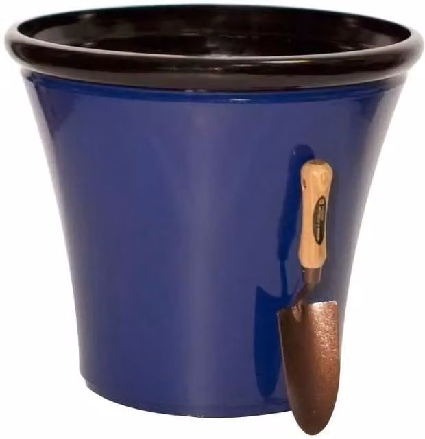 Primrose Round Tabletop Glazed Effect Planter in Blue