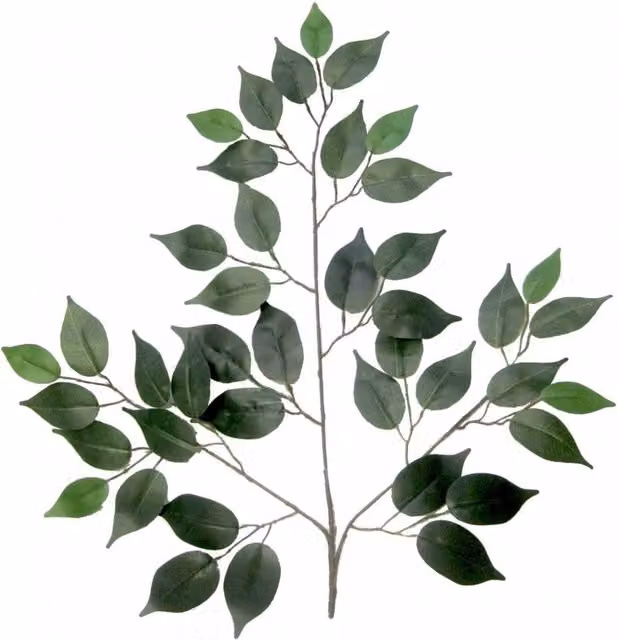 KDMD Green Ficus Branch Artificial Plant 6 Pack