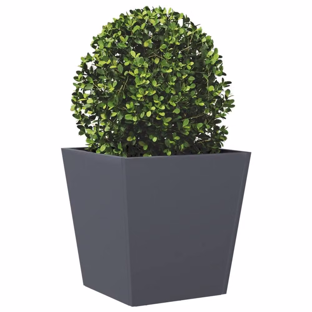 Berkfield Home Anthracite Steel Garden Planter Tub, W/D/H: 40 x 40 x 40 cm – 3