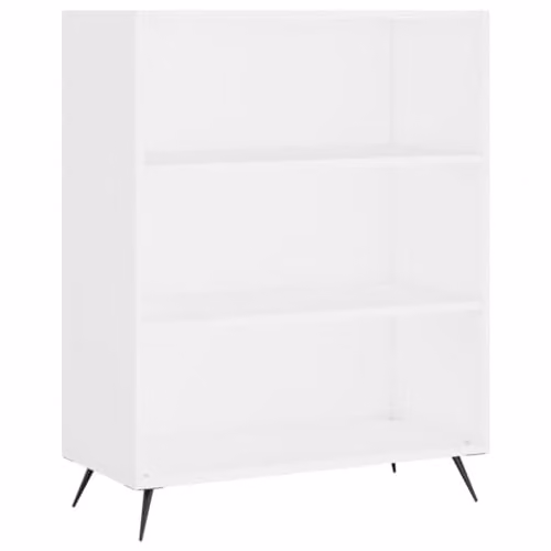 vidaXL Modern White Bookcase with Back Panel, W/D/H: 69.5 x 32.5 x 90 cm – 1