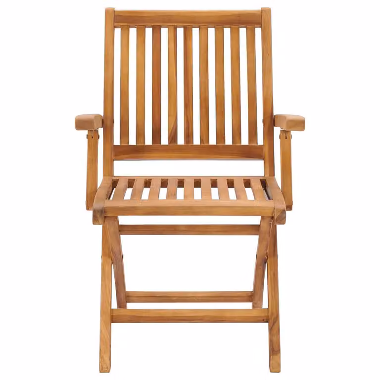 Berkfield Home 7 Piece Solid Teak Wood Garden Dining Set in Brown