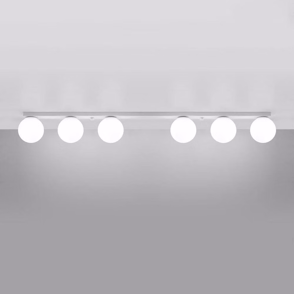 Sollux Lighting Modern White Glass Sphere Ceiling Lamp W/D/H: 120 x 14.5 x 12 cm – 2