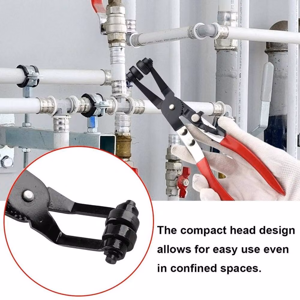 FLAVORA Red Hose Clamp Pliers Set Spring Clip Removal Tool – 6