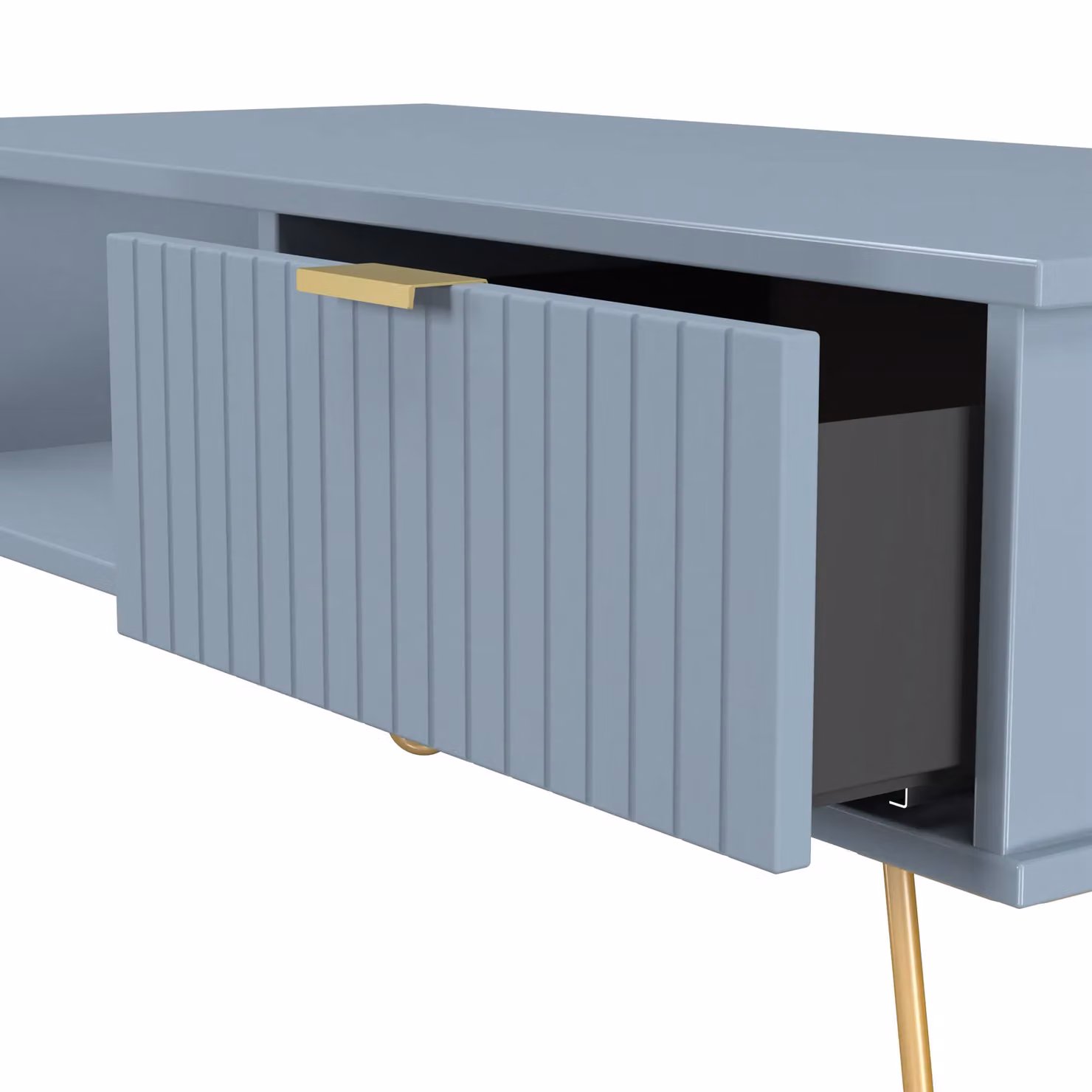 2 U Bexley 1 Drawer Coffee Table in Light Blue and Gold – 3