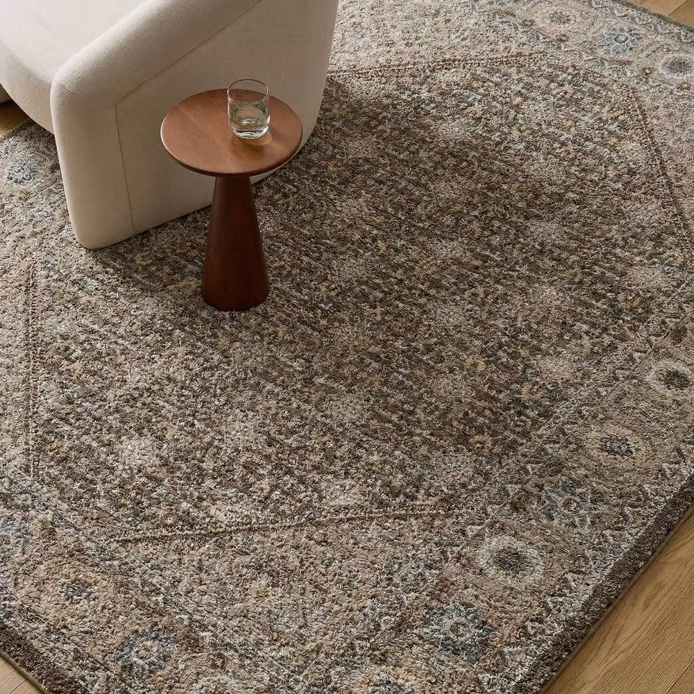 Livabliss Arda Vintage Boho Fringe Living Room Rug in Brown, Grey and Green, W: 200 cm, D: 290 cm – 2