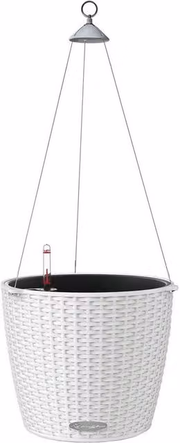 Lechuza Nido Cottage Hanging Basket Self-Watering Planter - White - Diameter: 27 cm