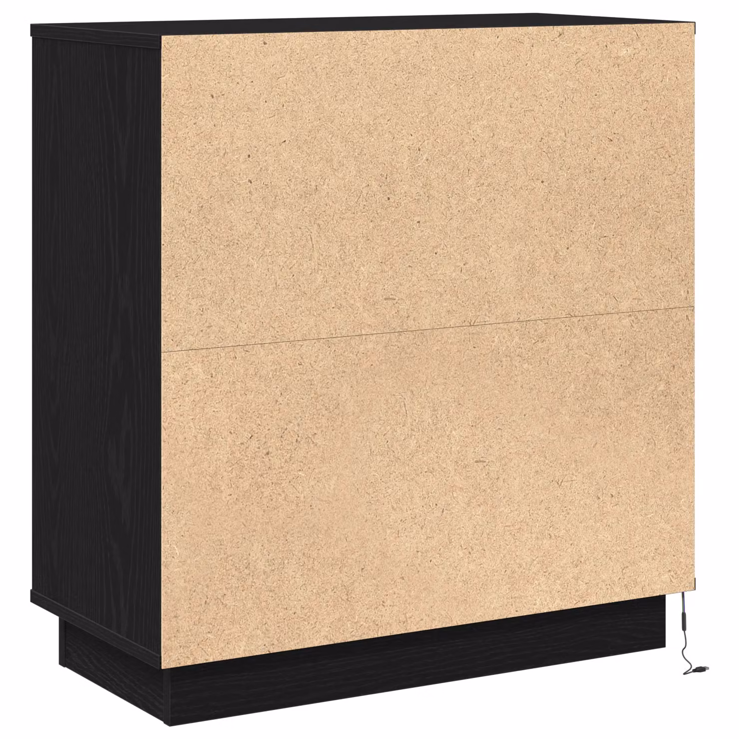 Berkfield Home Modern Black Oak Bedside Cabinet with Integrated LED Lighting, W/D/H: 34.5 x 30 x 75 cm – 3