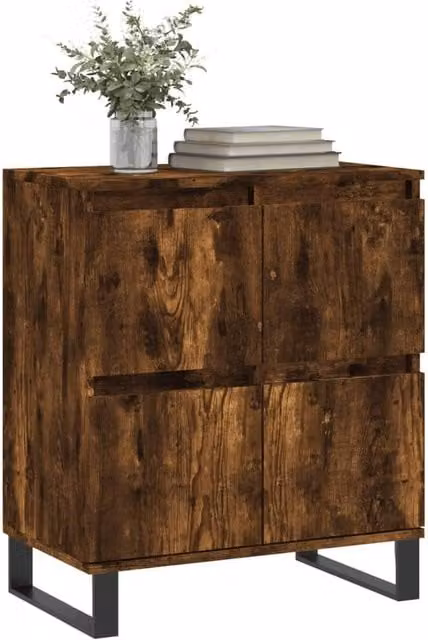 Berkfield Home Smoked Oak Sideboard in Brown, W/D/H: 60 x 35 x 70 cm