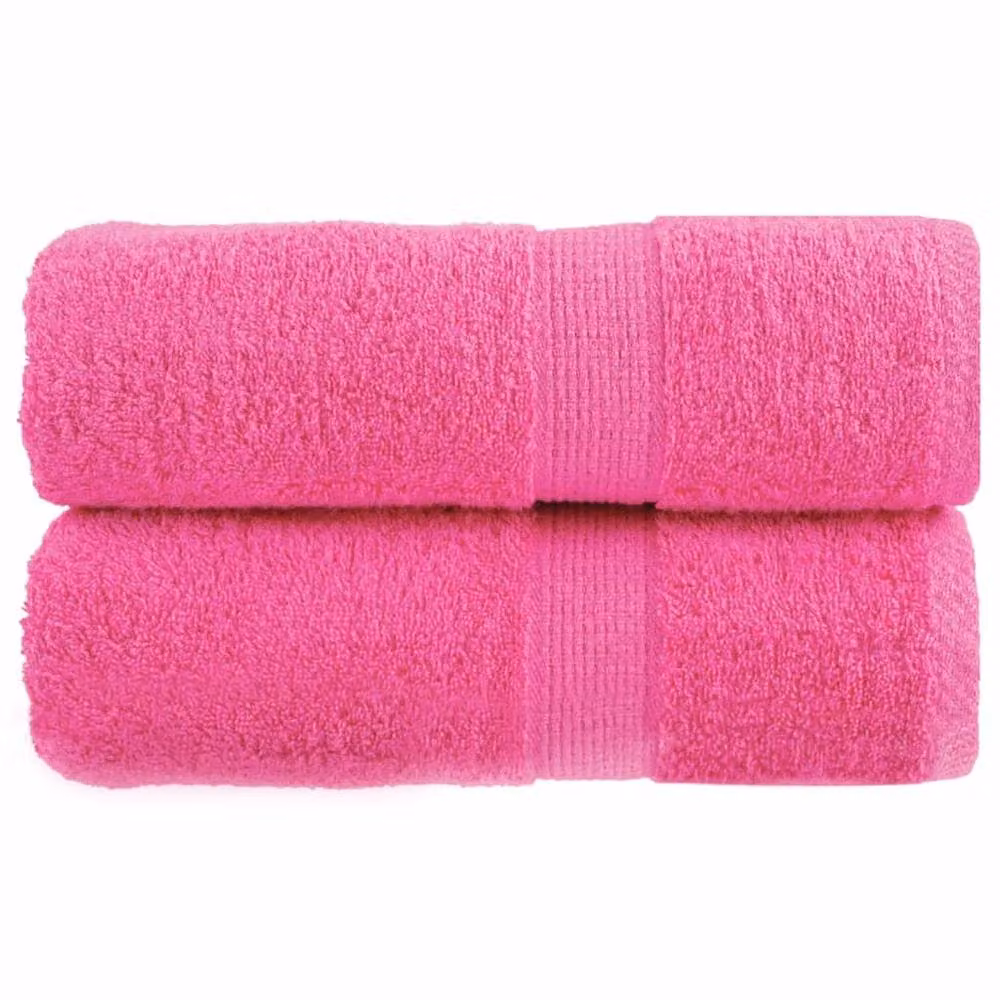 Berkfield Home SOLUND Premium Cotton Soap Towels, Pink, 2 Pack, W/D/H: 30 x 30 x 30 cm, 600 gsm – 2