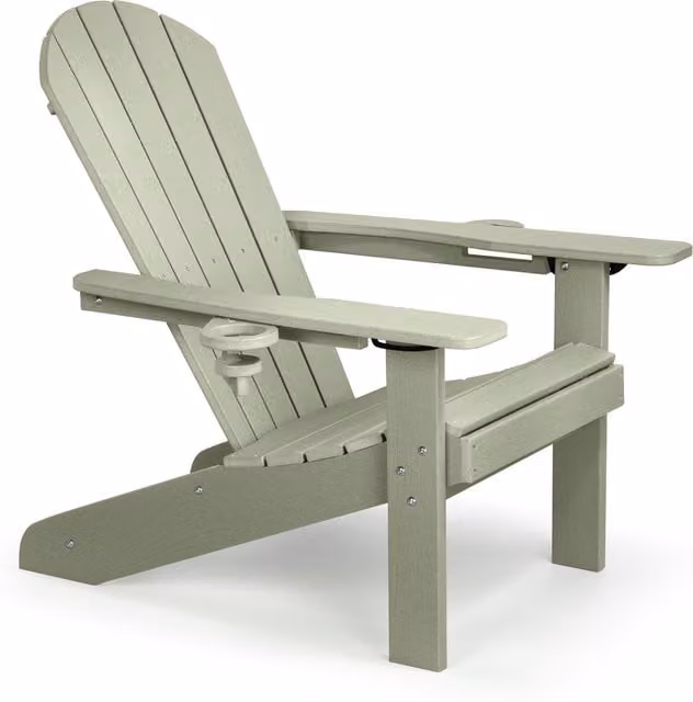VonHaus Waterproof Garden Adirondack Chair in Sage Green