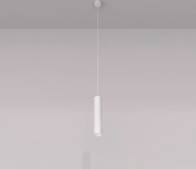 Maytoni Focus Slim Suspended Pendant Ceiling Light in White with GU10 Socket – 1
