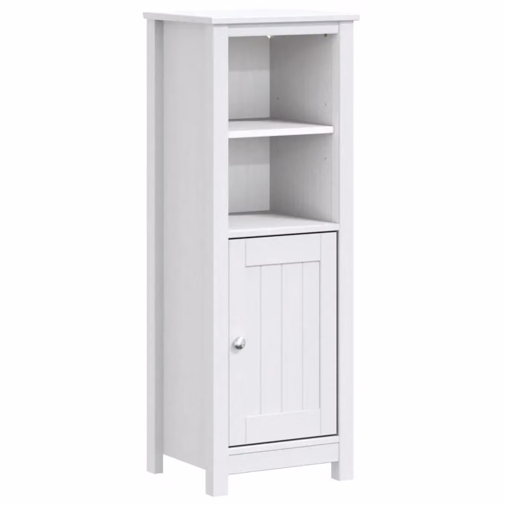 Berkfield Home BERG White Solid Wood Pine Bathroom Cabinet W/D/H: 40 x 34 x 110 cm – 2