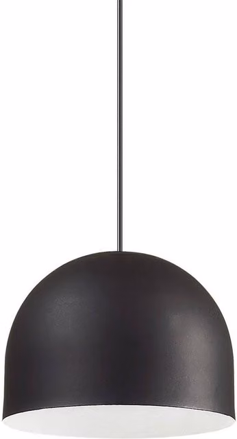 Ideal Lux Modern Dome Suspended Ceiling Pendant Light in Black
