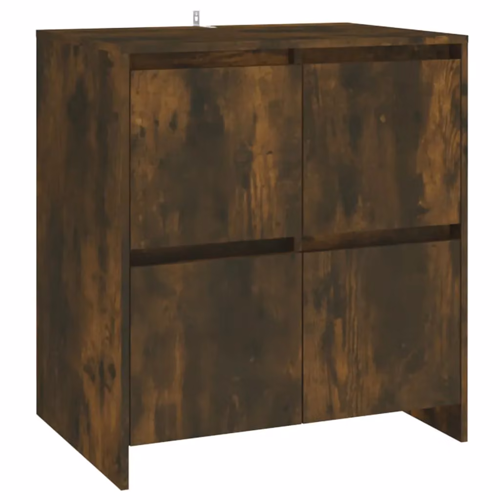 Berkfield Home 2 Piece Modern Smoked Oak Sideboard in Brown, Engineered Wood – 3