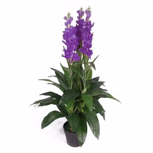 Leaf Artificial Cymbidium Orchid Plant in Purple and Green, Height: 100 cm – 1