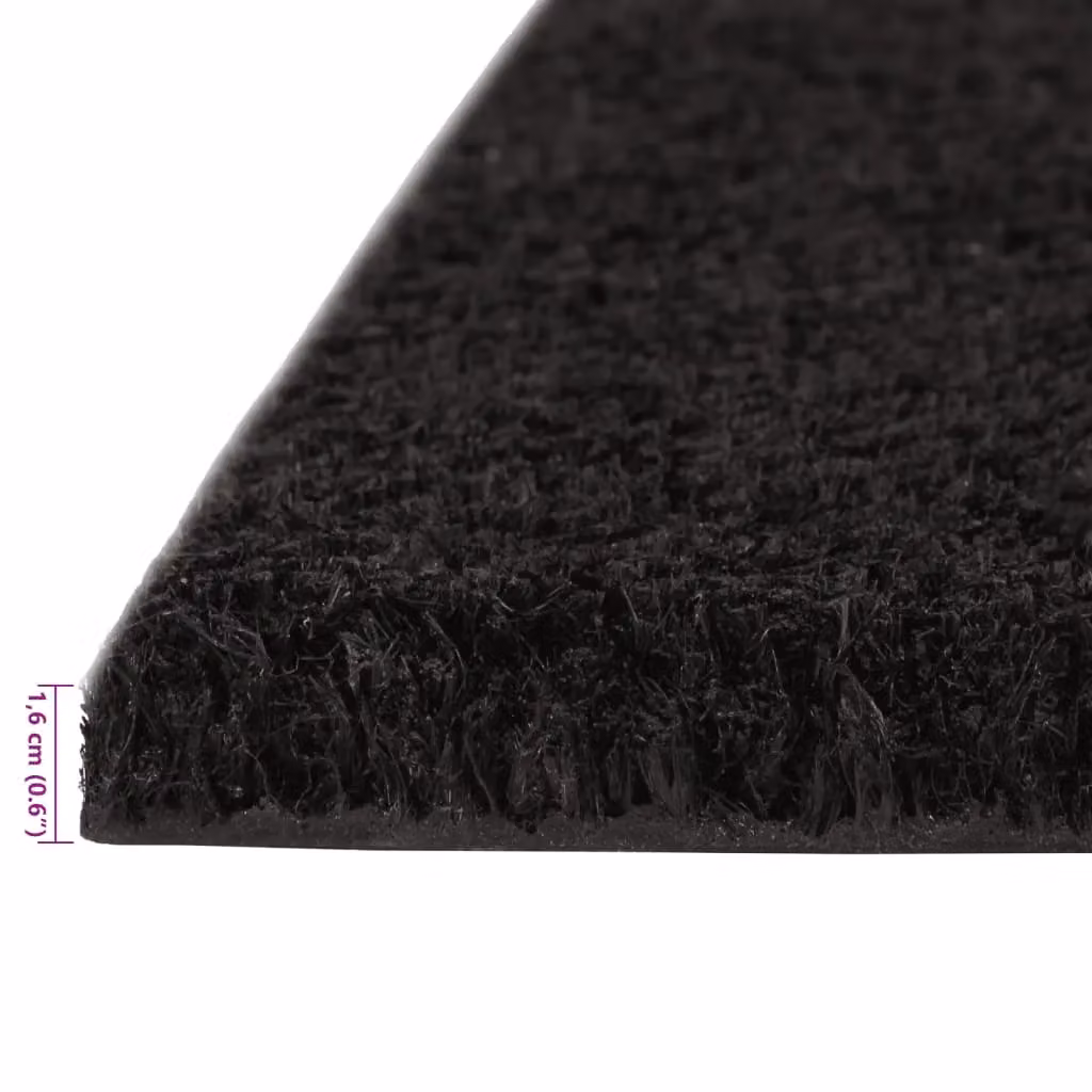 Berkfield Home Tufted Coir Door Mats, 5 Pack, Black and Brown, W: 40 cm, D: 60 cm