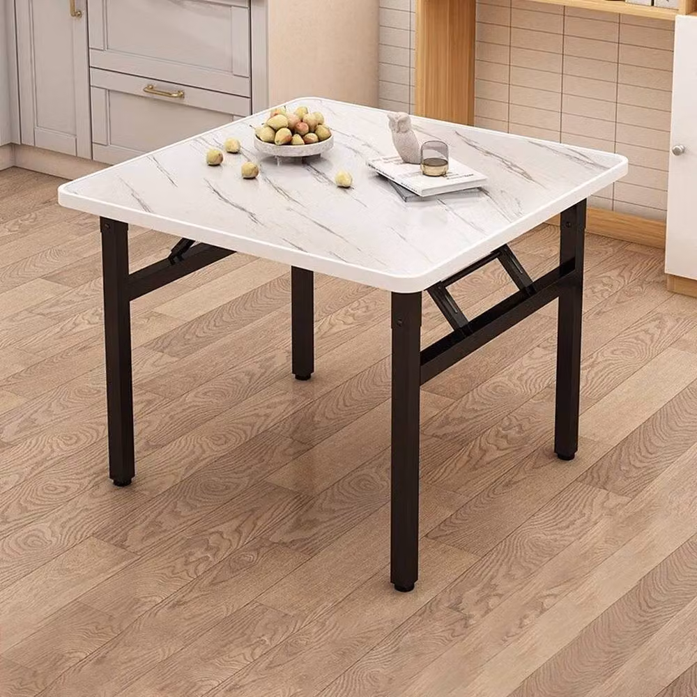 FORGEVIO White Foldable Square Dining Table W/D/H: 60 x 60 x 51 cm – 3