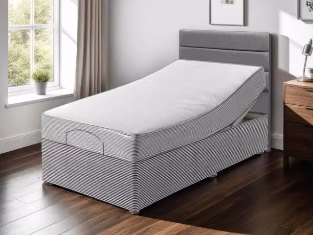 Willow and Eve Eton Crib 5 Contract Waterproof Electric Adjustable Bed, Small Single, White or Grey, W/D/H: 75 x 190 x 76.2 cm