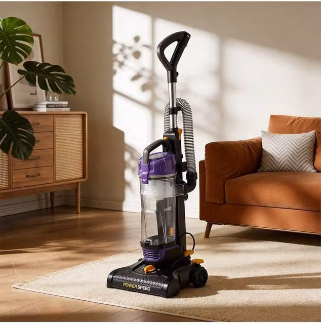 Living and Home Purple Bagless Upright Vacuum Cleaner with 4 Heads, Pet Turbo Brush and Crevice Tool