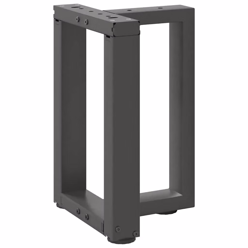 Berkfield Home T-Shaped Steel Coffee Table Legs, 2 Pieces, Anthracite and Black, W: 38 cm, D: 25 cm, H: 42-43 cm – 2