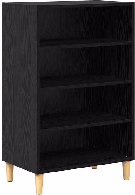 Berkfield Home Modern Sideboard with Shelf in Black Oak, W/D/H: 57 x 35 x 90 cm