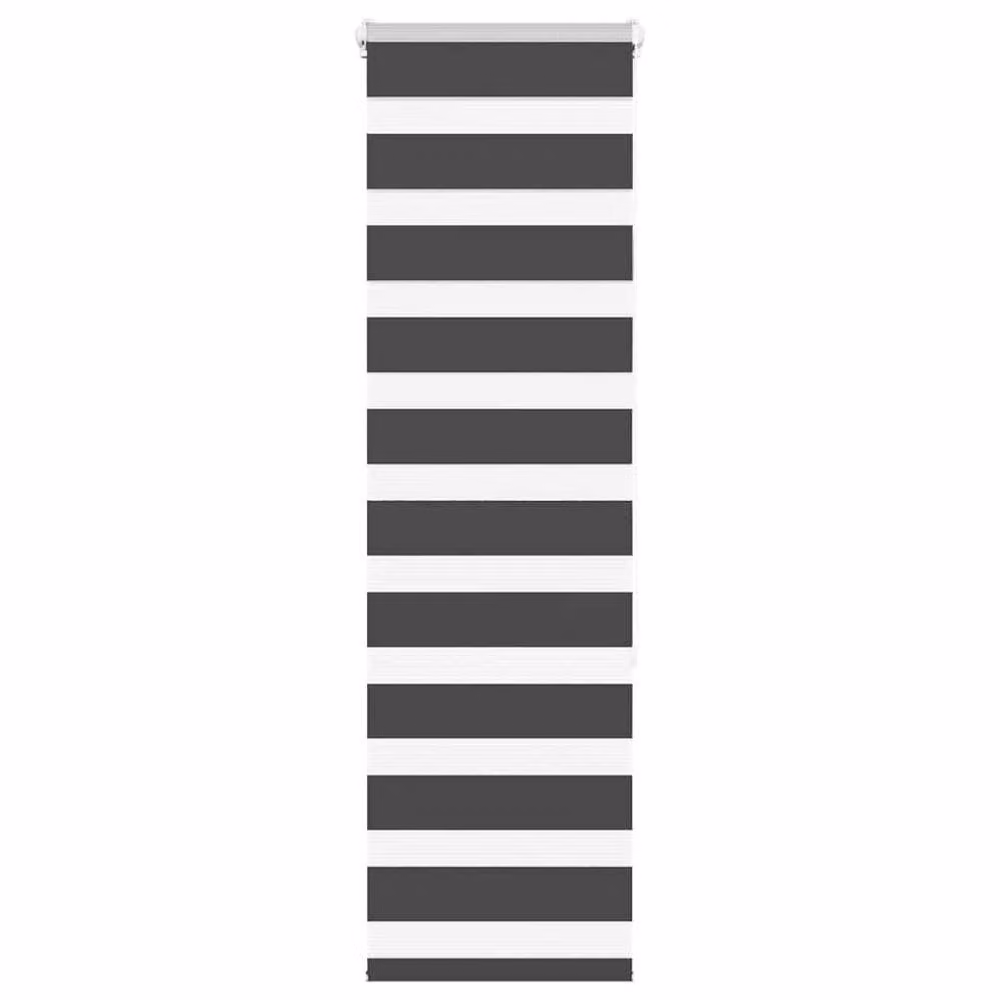 Berkfield Home Elegant Zebra Blind in Black Polyester, W: 50 cm, H: 150 cm – 2