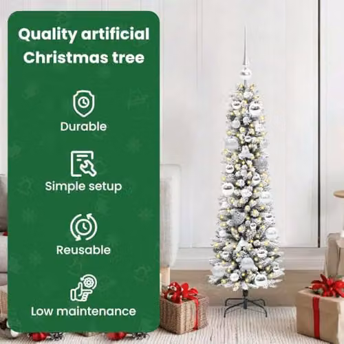 vidaXL Artificial White Christmas Tree, Height: 120 cm – 4