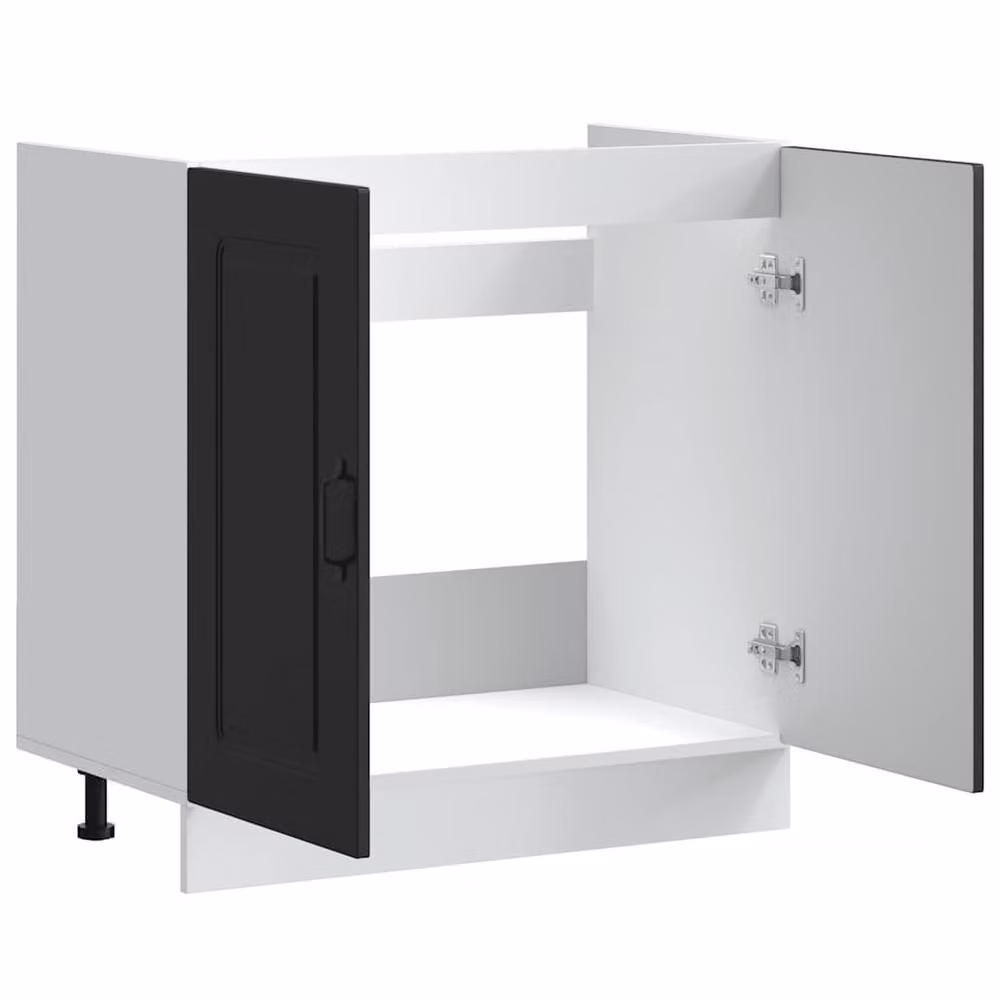 Berkfield Home Kalmar Black Sink Base Cabinet, W/D/H: 80 x 46 x 81.5 cm – 4