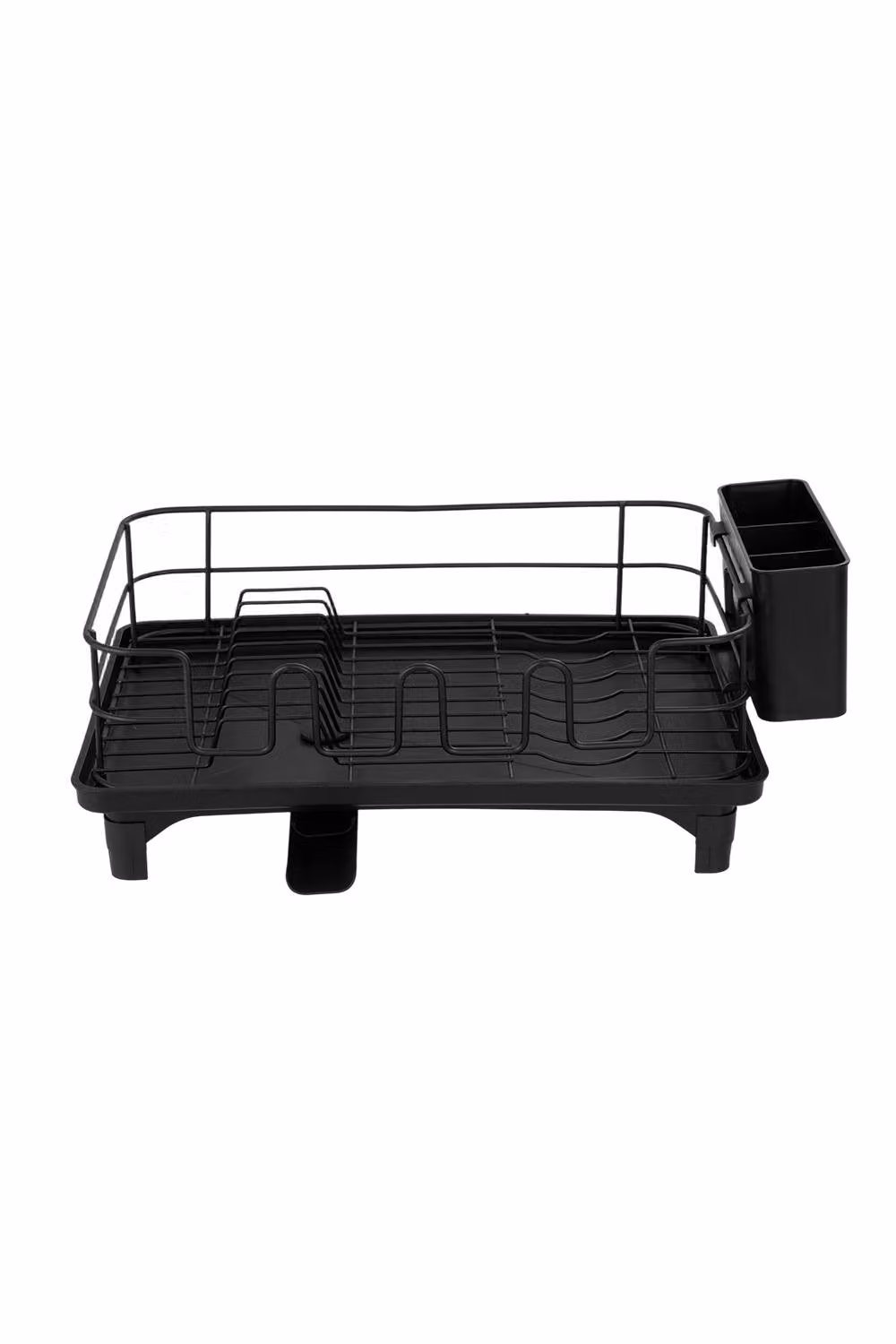 Garden Sanctuary Carbon Steel Dish Drainer with Rotating Telescopic Drainage Pipe and Cutlery Holder in Black – 2