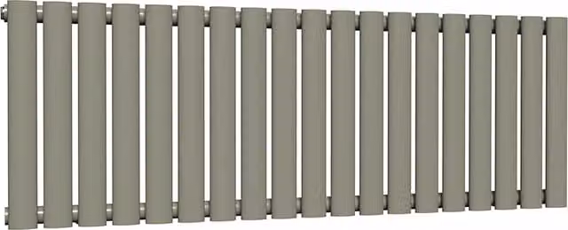 Lux Heat Oval Horizontal Single Steel Radiator in Green, W: 114 cm, H: 40 cm, D: 4 cm