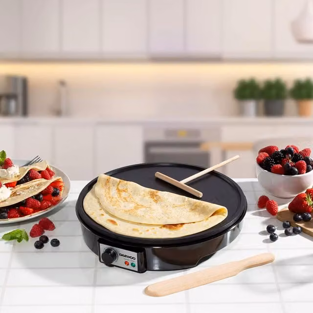 Daewoo Electric Crepe Maker - Black