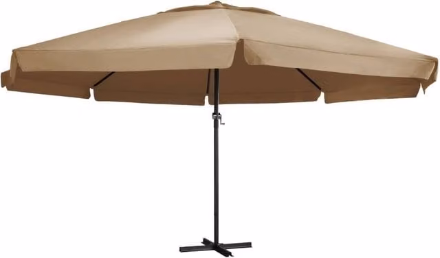 Berkfield Home Outdoor Parasol with Aluminium Pole, Beige – 1