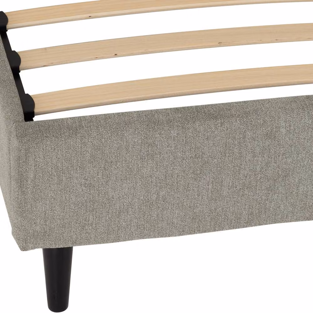 Seconique Amelia King Size Upholstered Velvet Bed Frame in Grey, W/D/H: 180 x 200 x 115 cm – 6