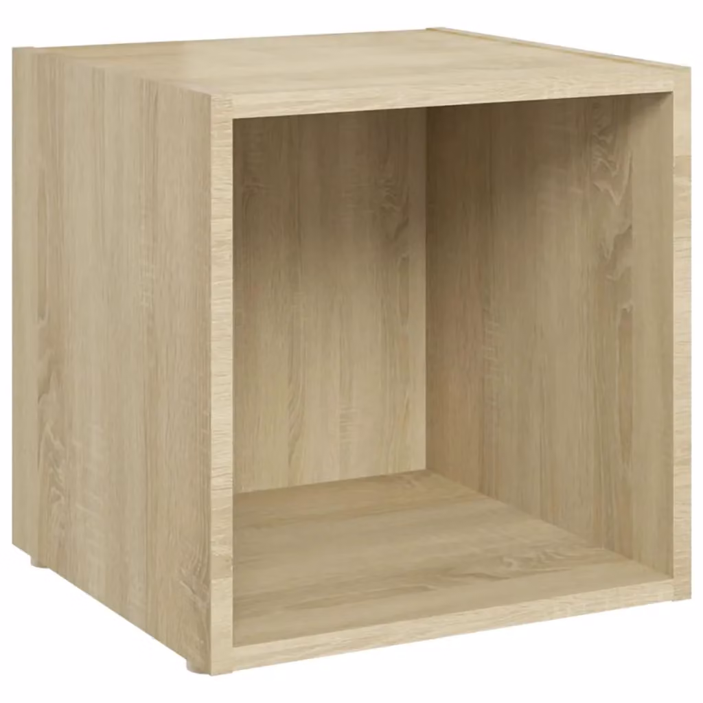Berkfield Home Sonoma Oak TV Cabinet in Brown, W/D/H: 37 x 35 x 37 cm – 1