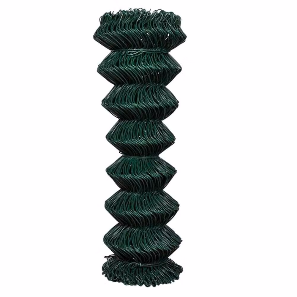 Berkfield Home Green PVC-Coated Steel Chain Link Fence, H: 1.25 m x W: 15 m – 3