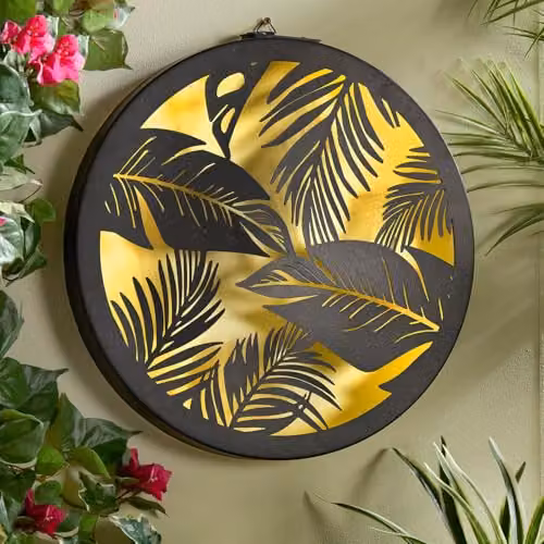Coopers of Stortford Gainsborough Solar LED Palm Wall Art, Multicolour Metal Outdoor Decoration for Garden, Terrace or Balcony – 2