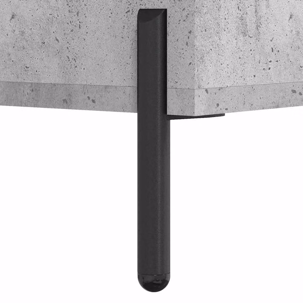 Berkfield Home Industrial Sideboard in Concrete Grey, W/D/H: 34.5 x 34 x 90 cm – 2
