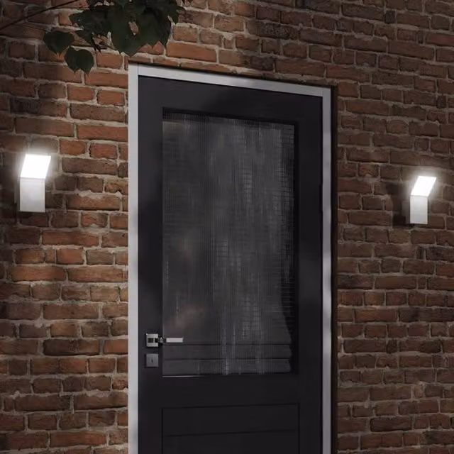 Berkfield Home Modern Outdoor LED Wall Light in White Die-cast Aluminium – 1