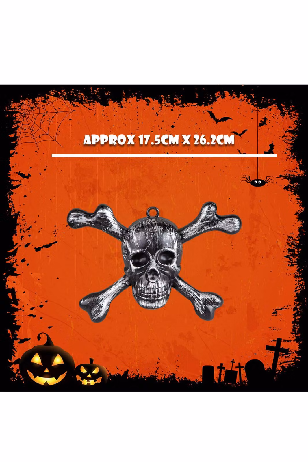 VFM e-Store Silver Skull and Crossbones Halloween Wall Decorations – 2
