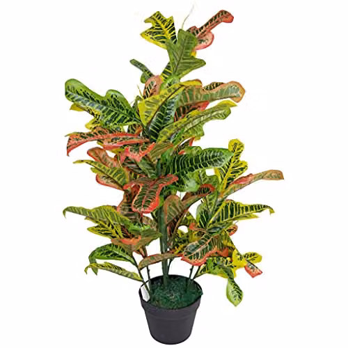 Leaf Design Tropical Artificial Potted Green Plant, Height: 90 cm – 1