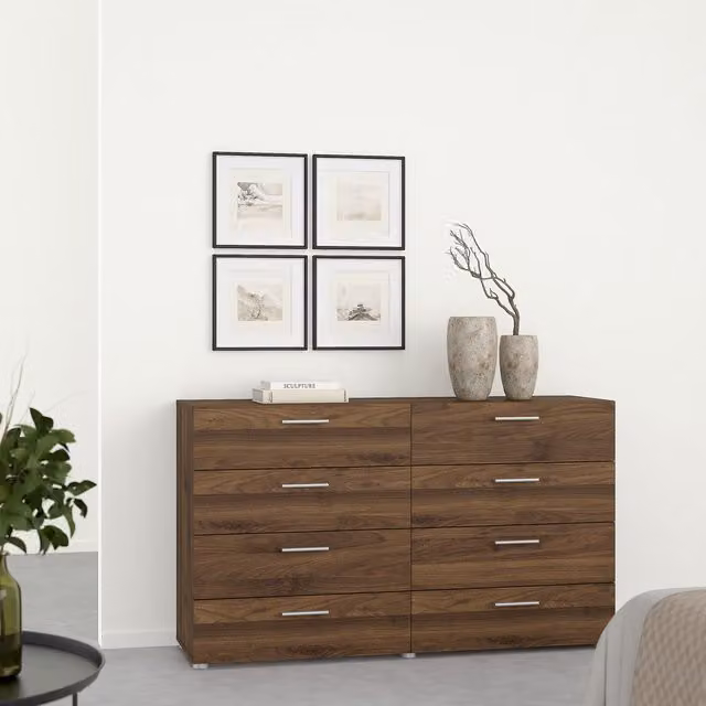 Furniture To Go Pepe Wide Chest of 8 Drawers in Walnut