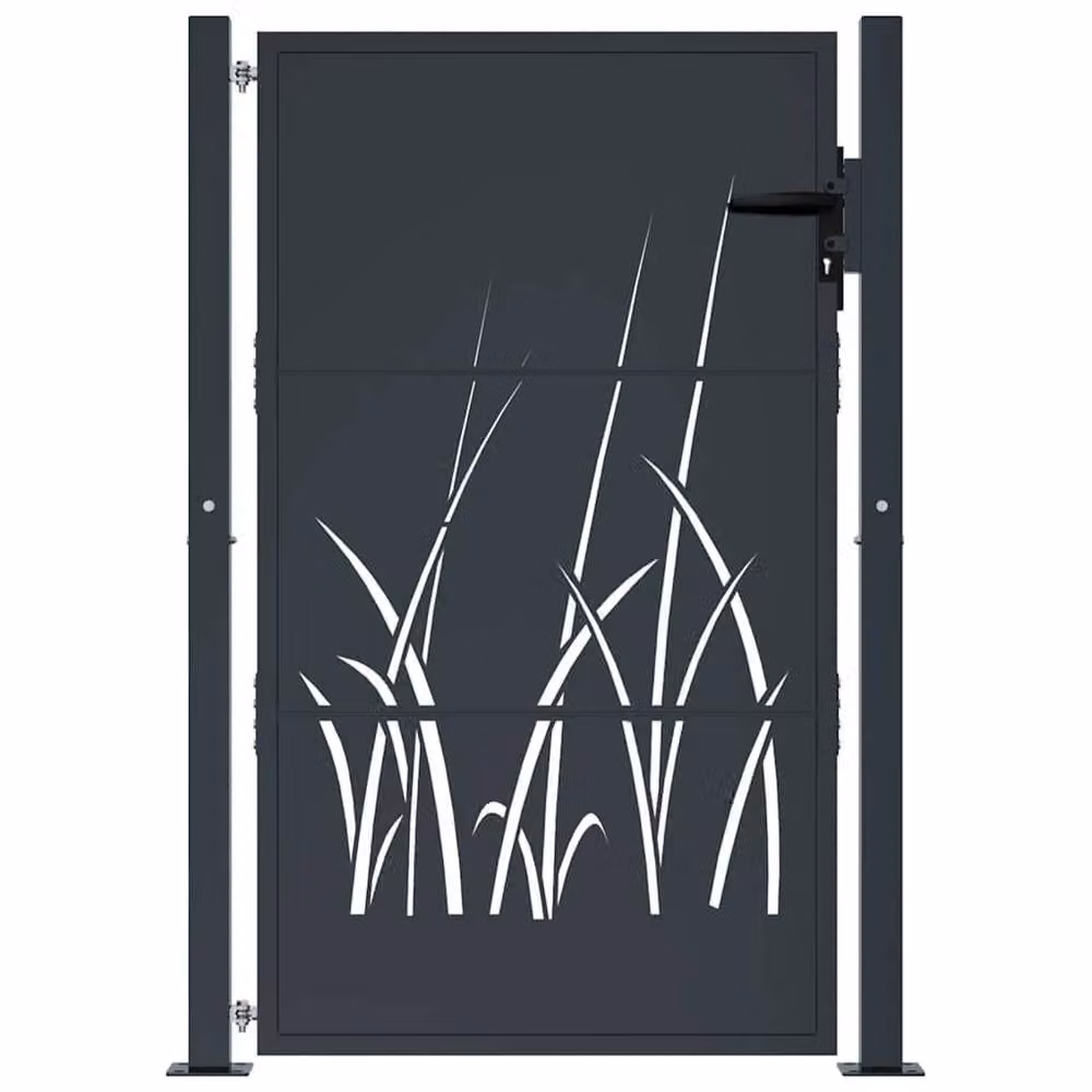Berkfield Home Steel Garden Gate in Anthracite Grey, W: 105 cm, H: 155 cm – 3