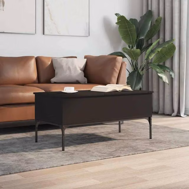 Berkfield Home Modern Black Coffee Table with Lift Mechanism, W/D/H: 100 x 50 x 45 cm